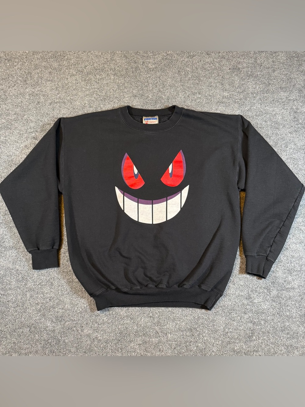 Hanes Pokemon Gengar Unisex M Crewneck Sweatshirt Y2K